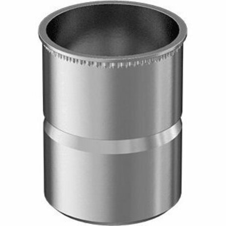 BSC PREFERRED Tin-Plated 18-8 Stainless Steel Low-Profile Rivet Nut 3/8-24 Internal Thread .730 Length 98005A190
